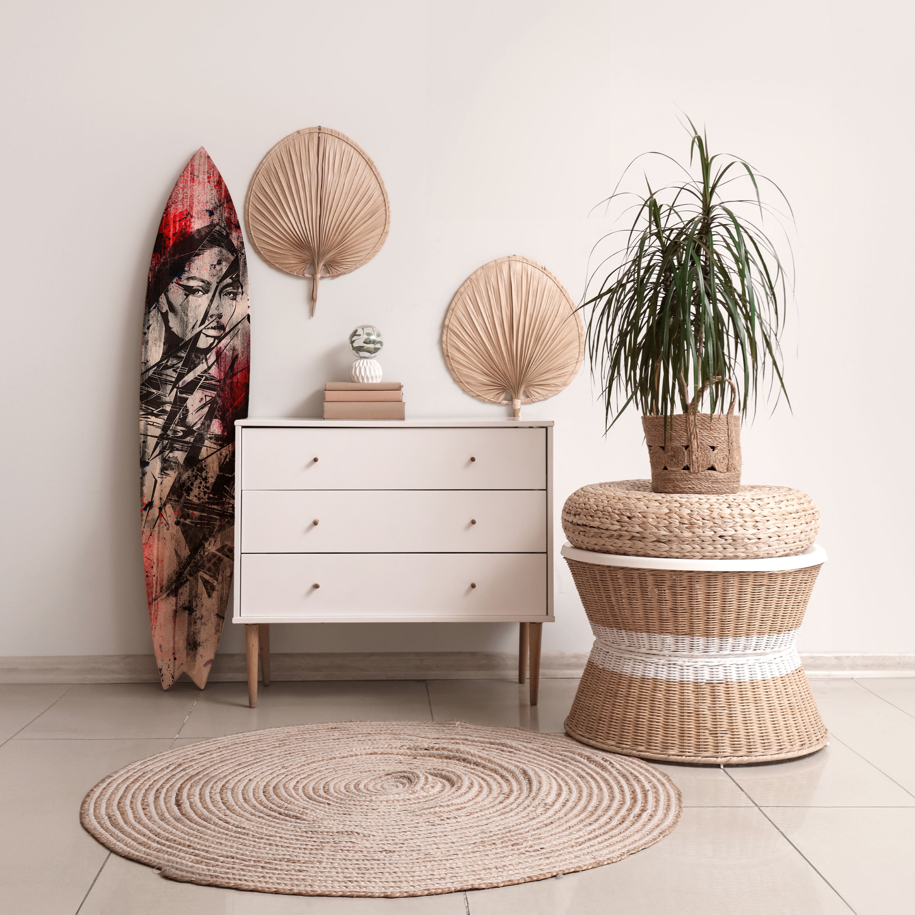CRIMSON ECHO Surfboard Decorative Panel