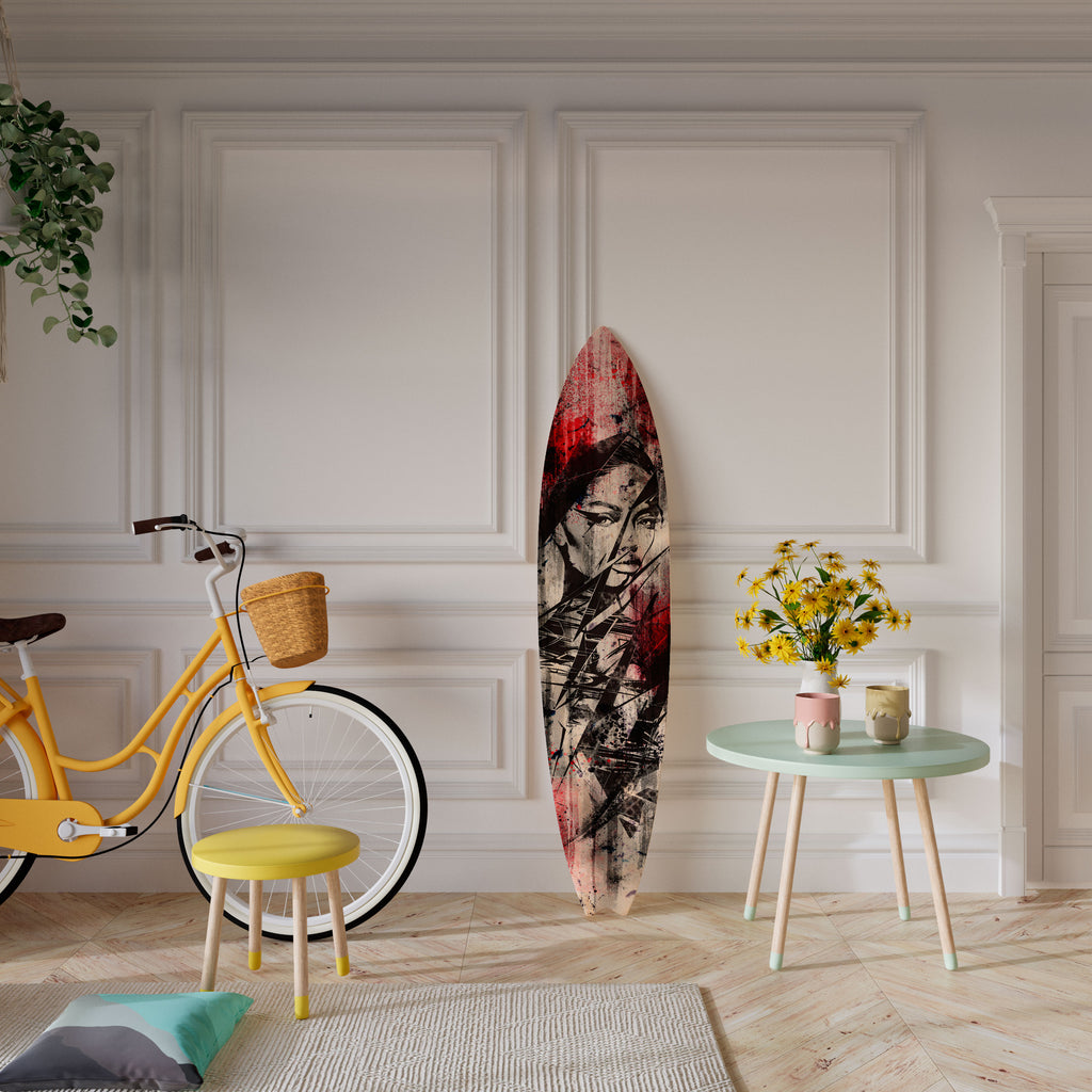 CRIMSON ECHO Surfboard Decorative Panel