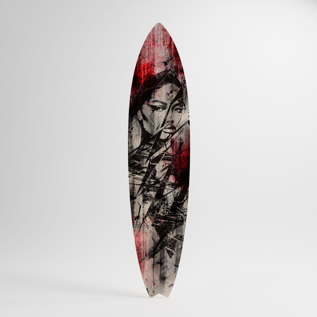 CRIMSON ECHO Surfboard Decorative Panel