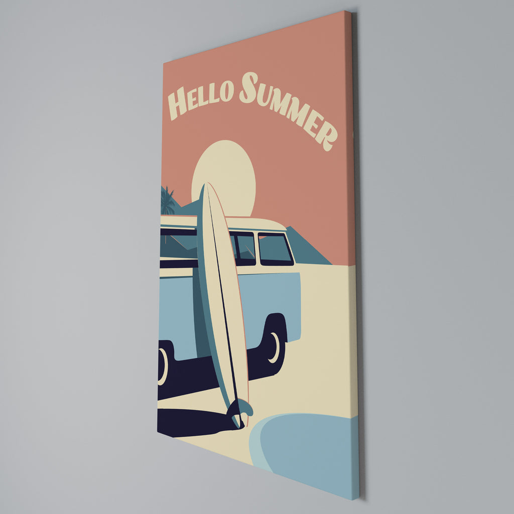HELLO SUMMER Vertical Canvas Print