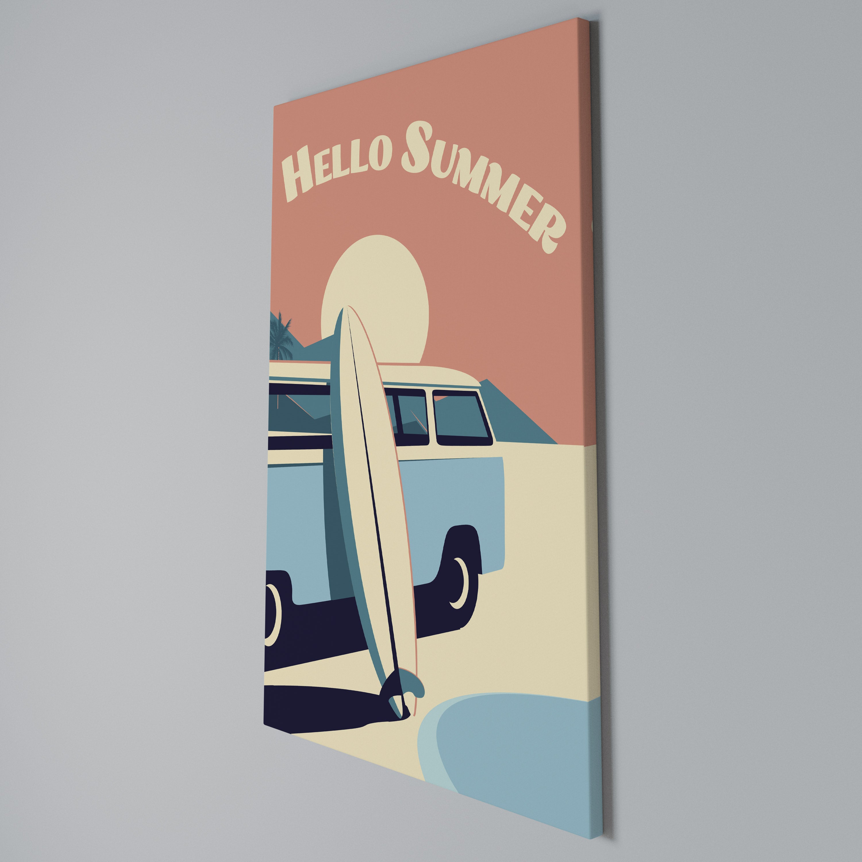 HELLO SUMMER Vertical Canvas Print