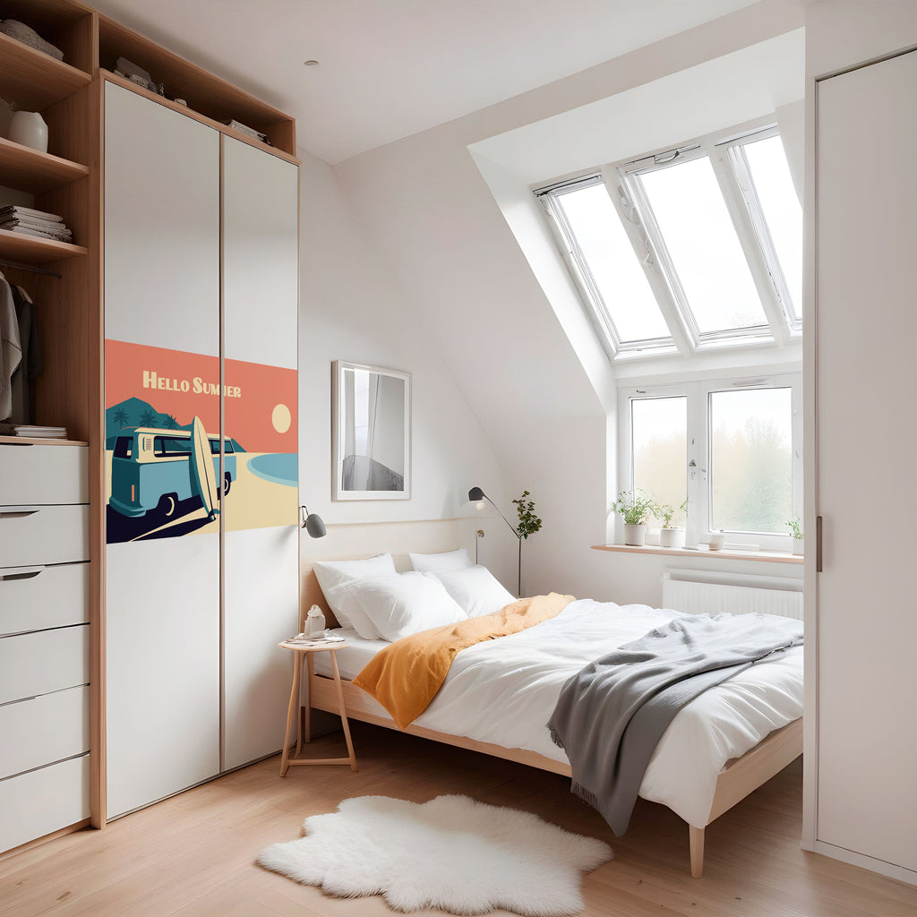 Affiche horizontale autocollante HELLO SUMMER