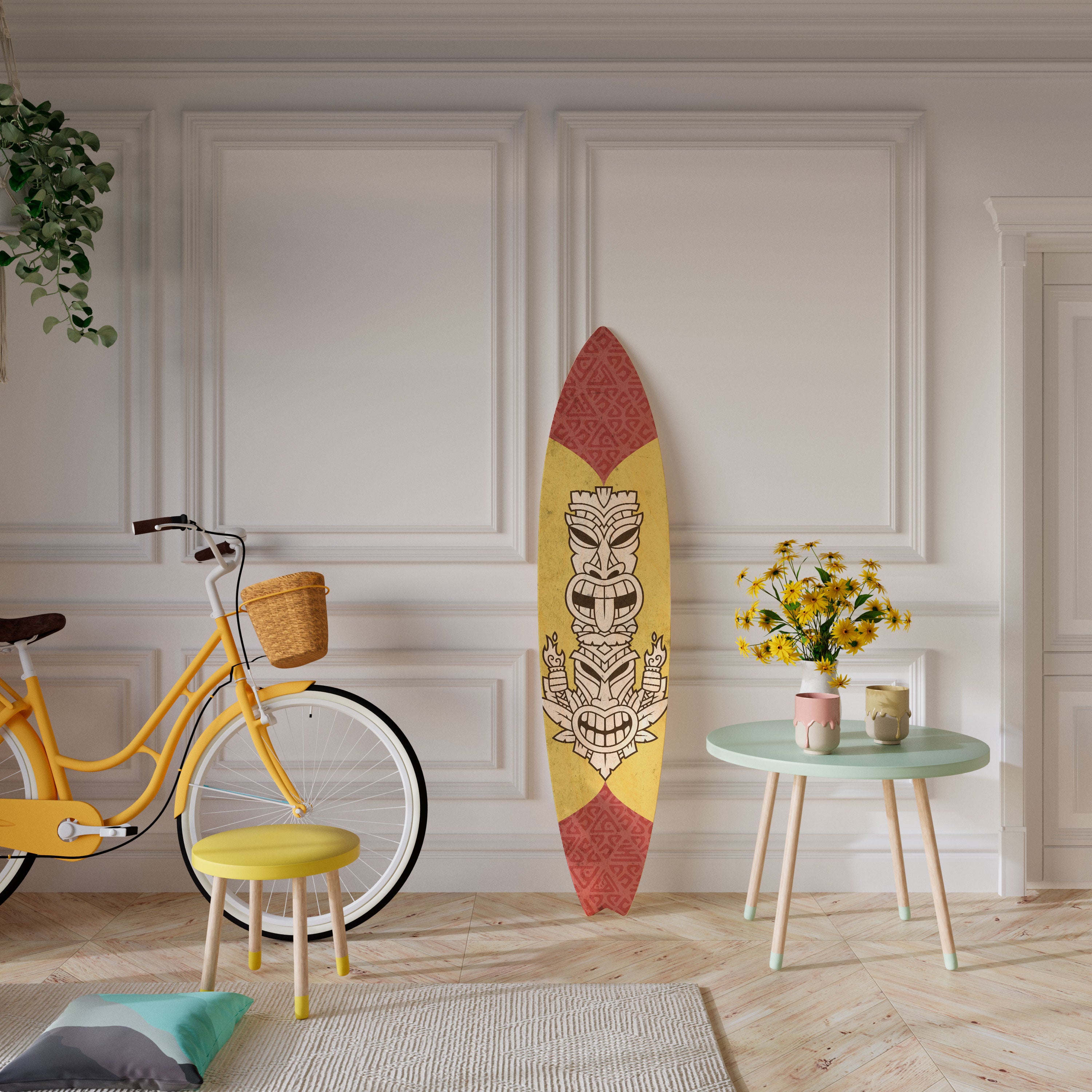 TIKI TOTEM Surfboard Decorative Panel