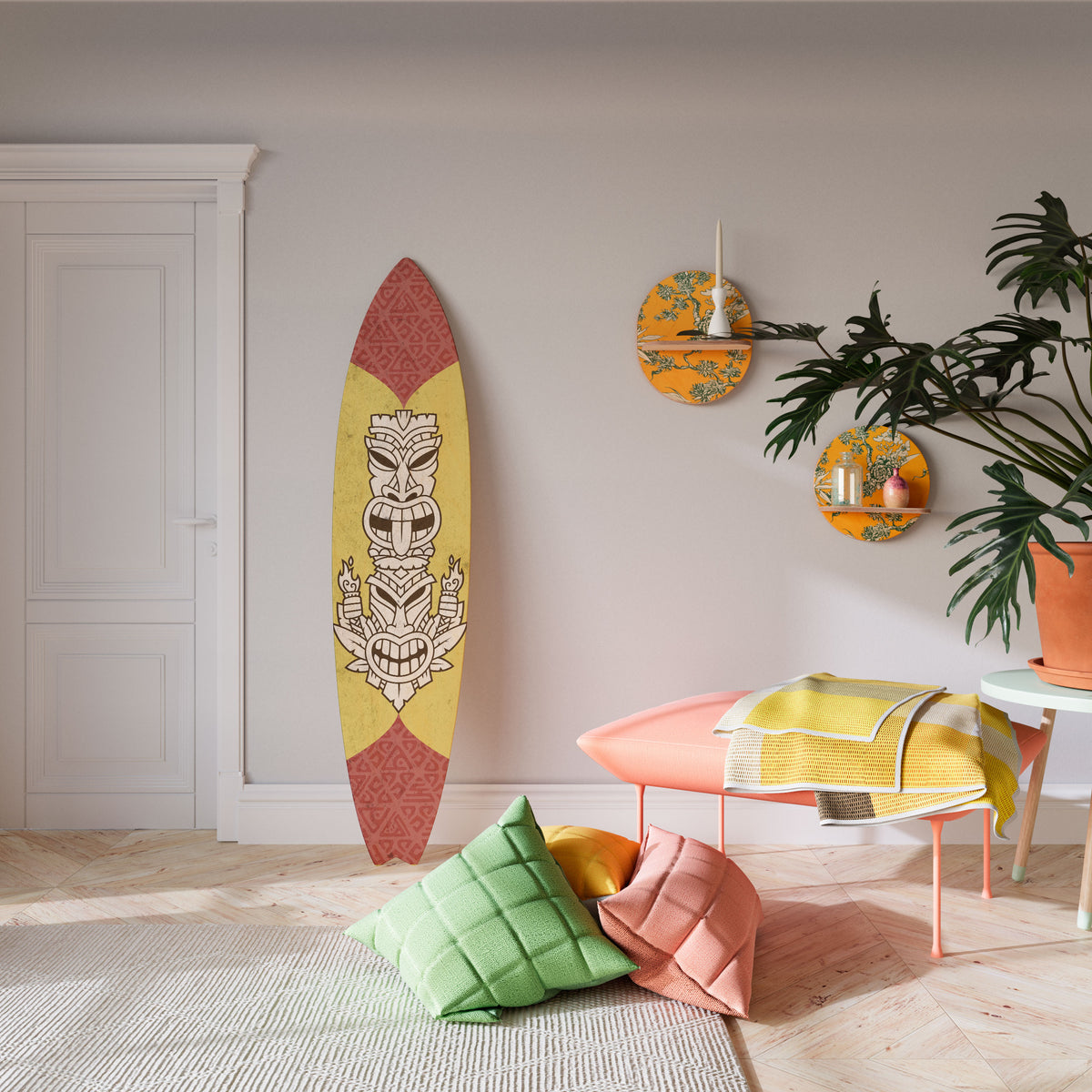 TIKI TOTEM Surfboard Decorative Panel