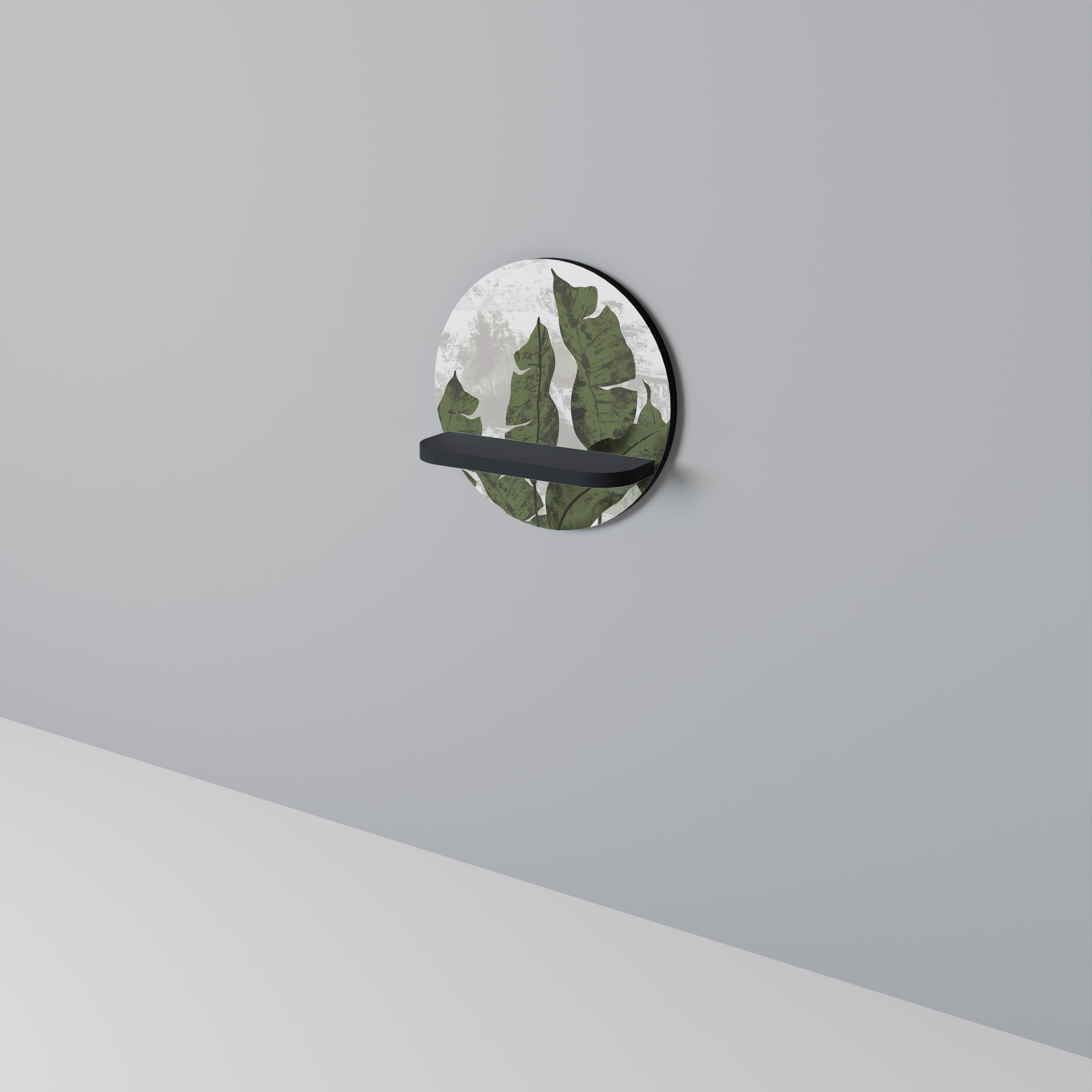 Étagère ronde LEAF ECHO en finition noire