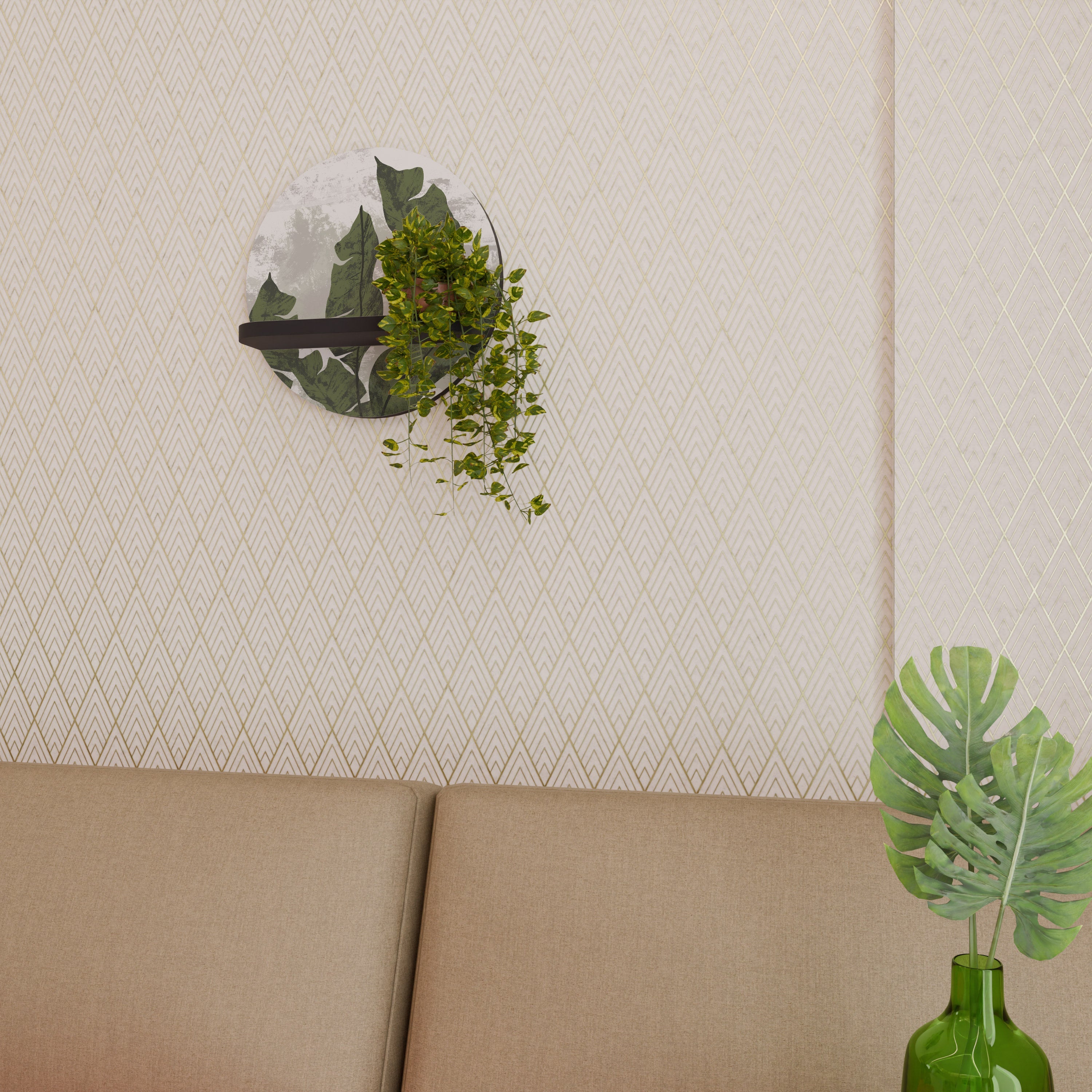 Étagère ronde LEAF ECHO en finition noire