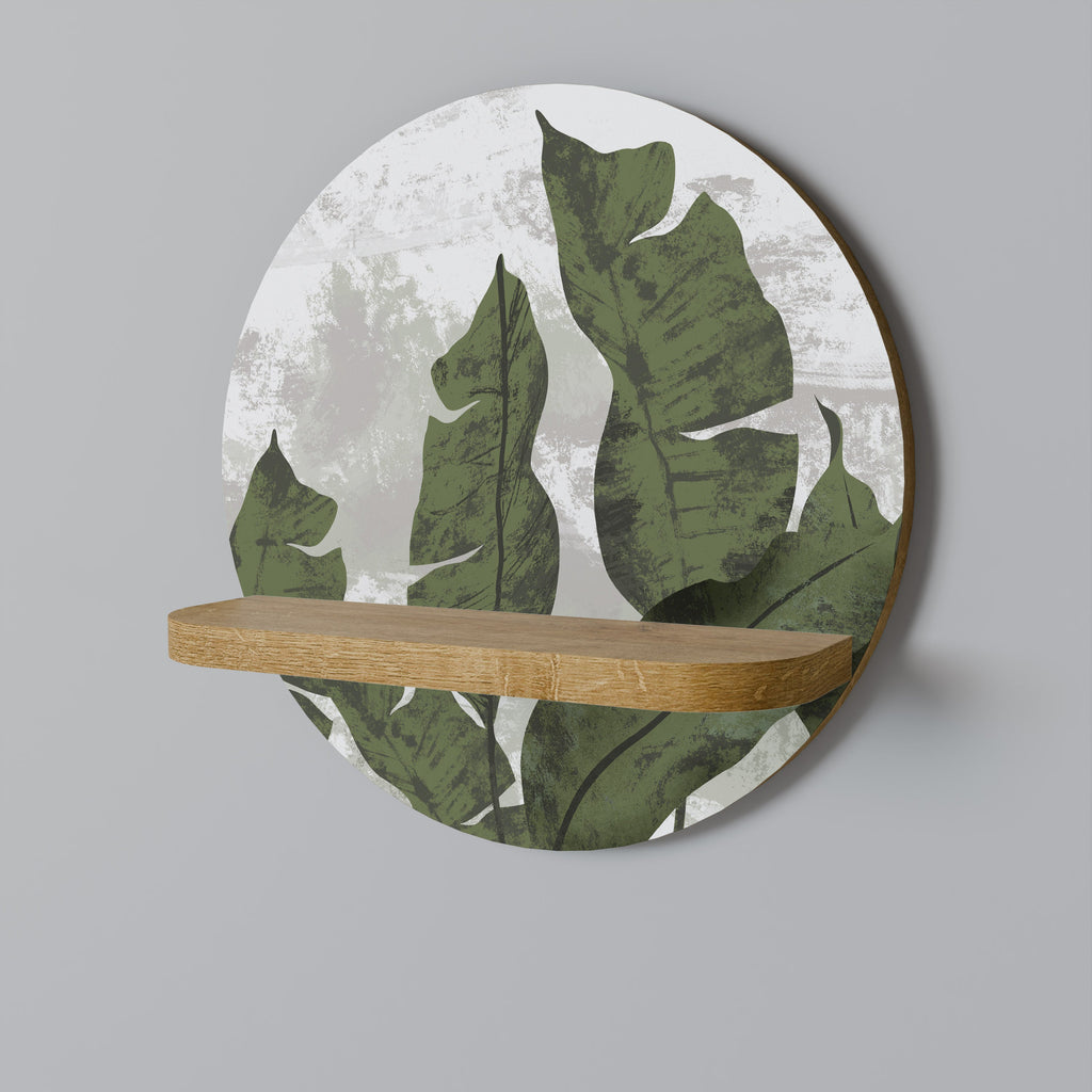 Étagère ronde LEAF ECHO effet chêne