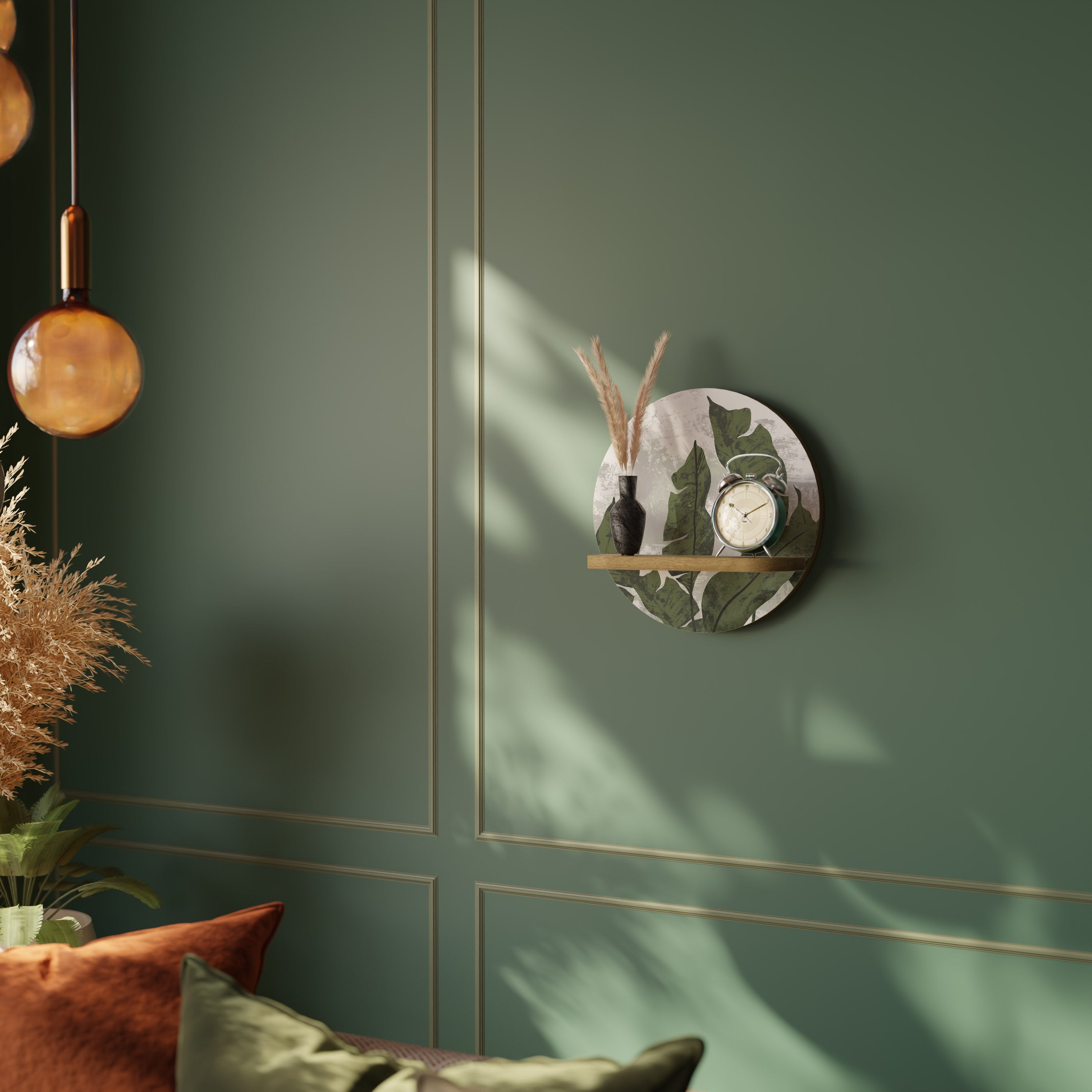 Étagère ronde LEAF ECHO effet chêne