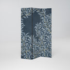 BLUE LEAVES 3-Panel Room Divider