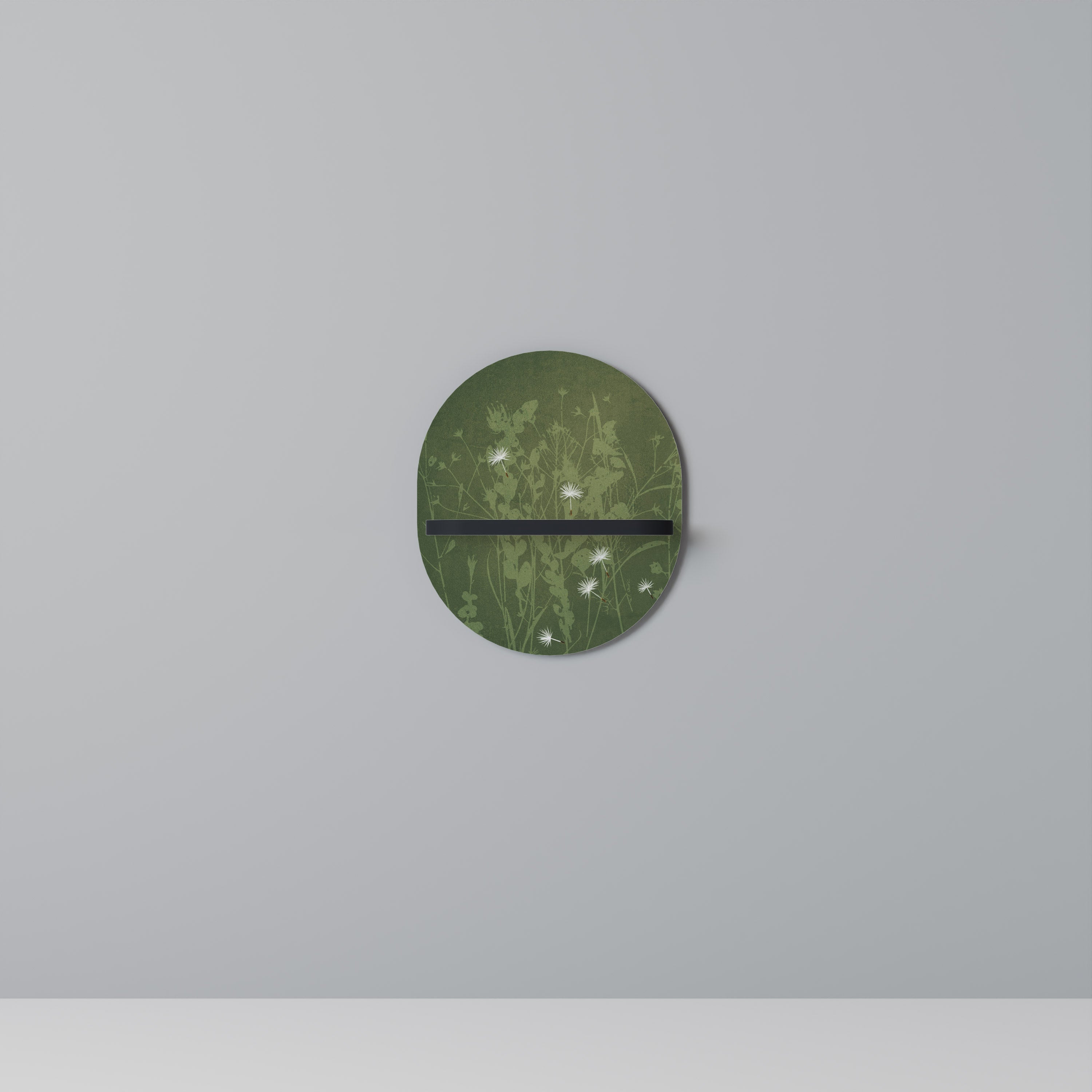 Étagère d'art ovale DANDELION HOLD en finition noire