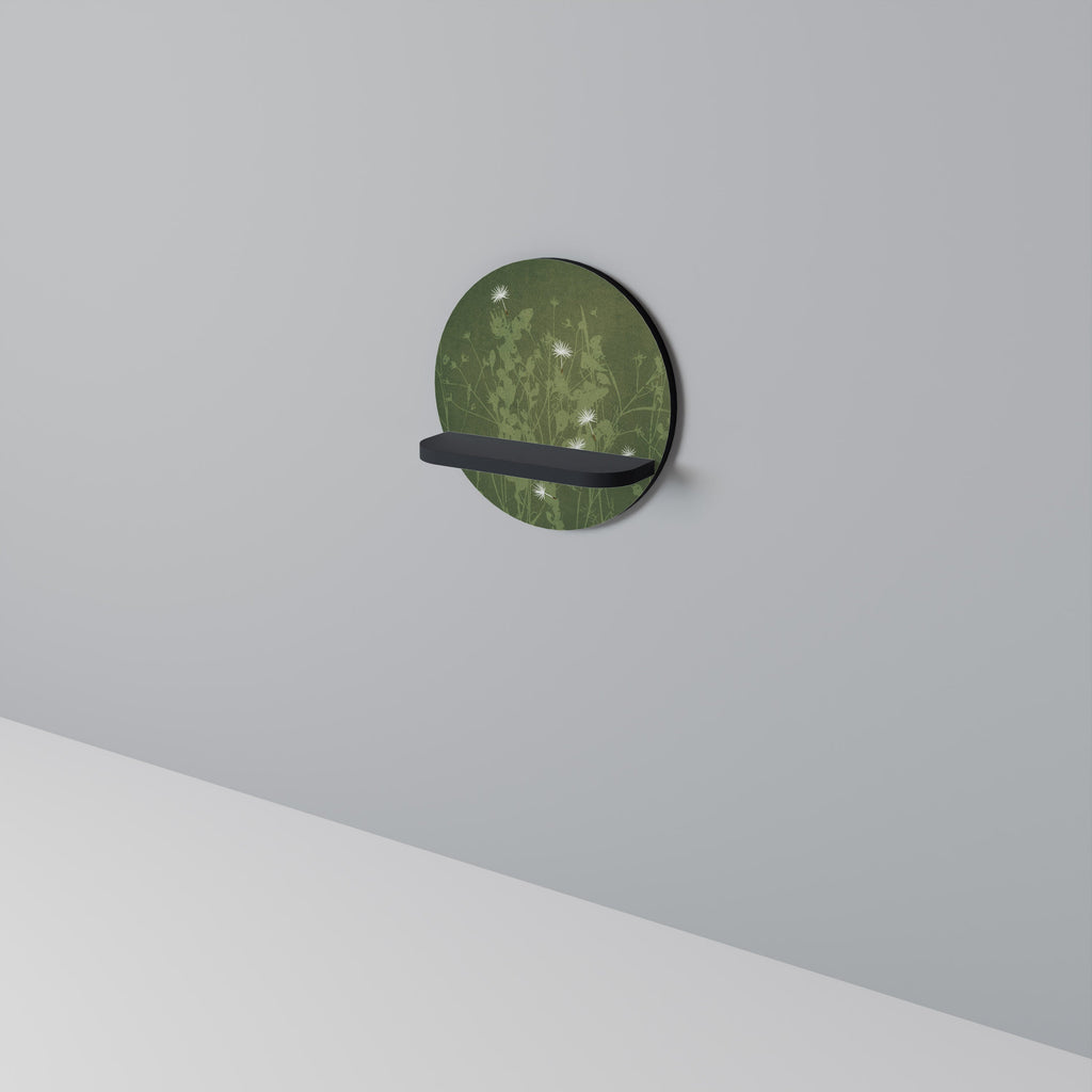 Étagère d'art ronde DANDELION HOLD en finition noire