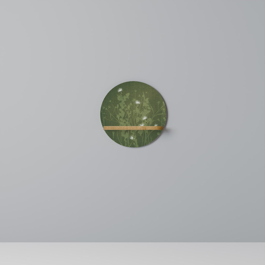 Étagère d'art ronde DANDELION HOLD effet chêne