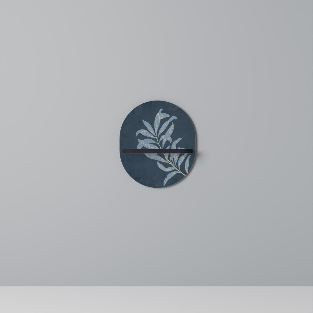 Étagère d'art ovale SHADOW BRANCH en finition noire