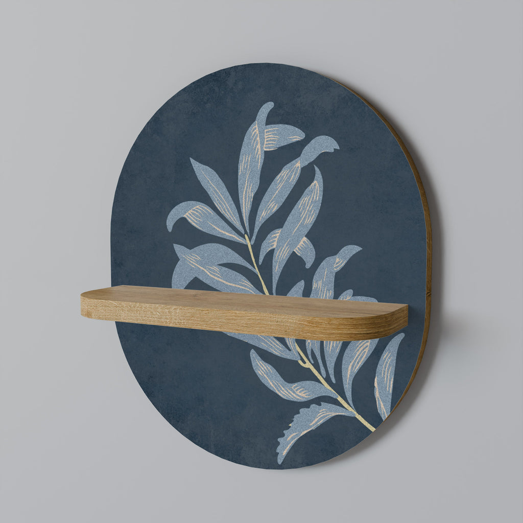 Étagère d'art ovale SHADOW BRANCH effet chêne