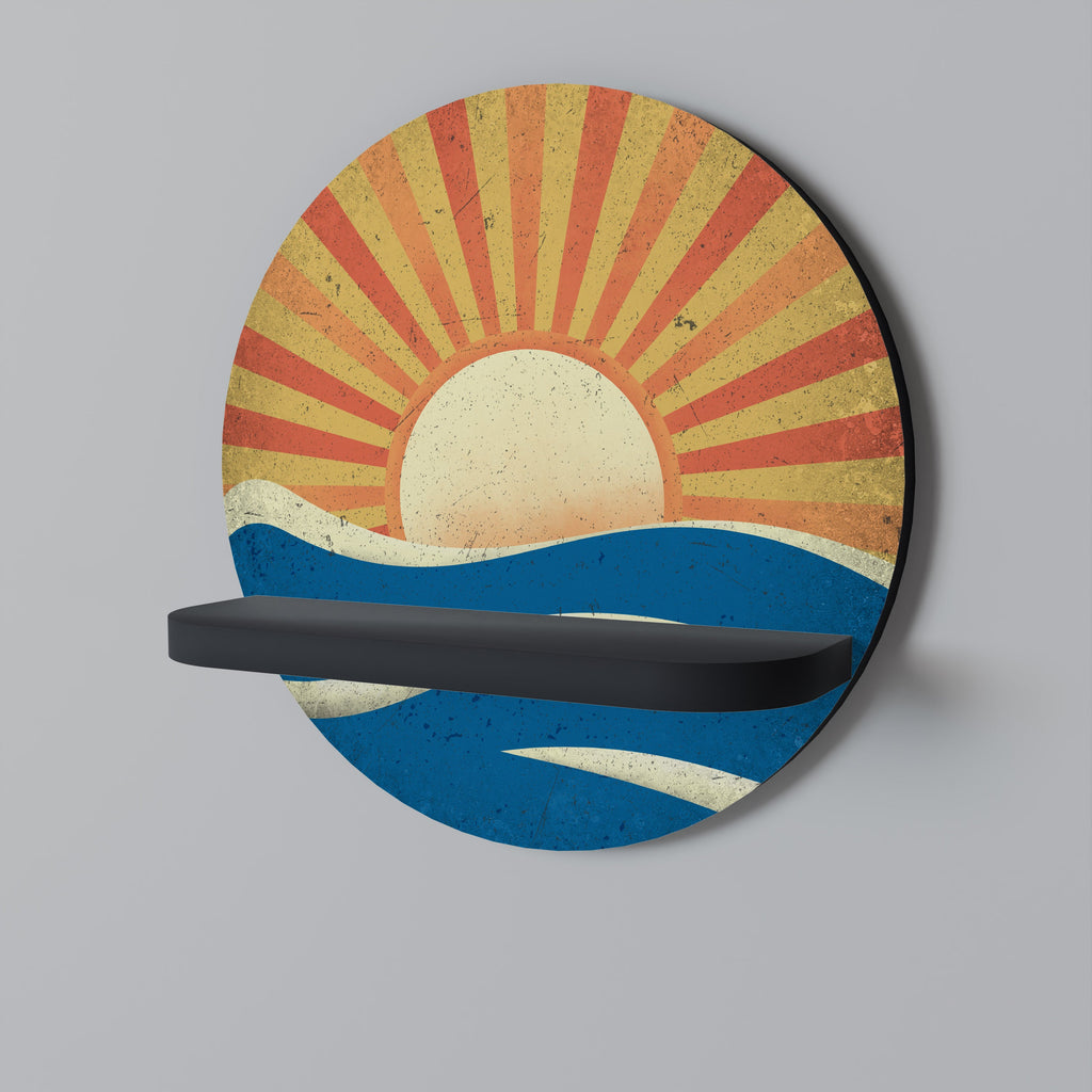 Étagère ronde SUNNY SLIDE en finition noire