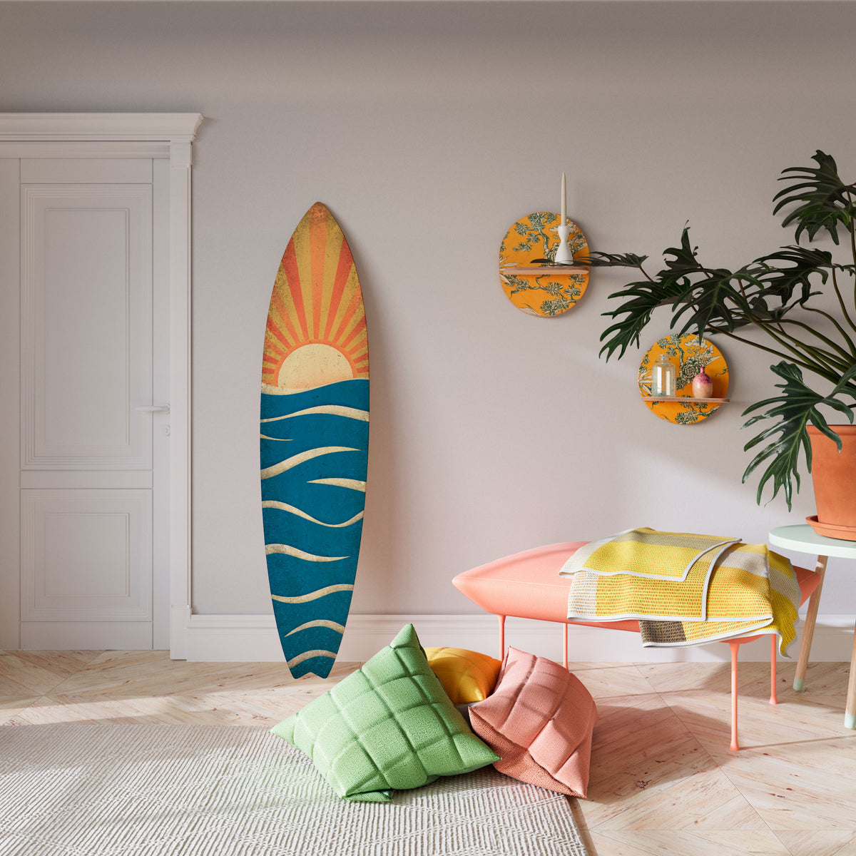 SUNNY SLIDE Surfboard Decorative Panel