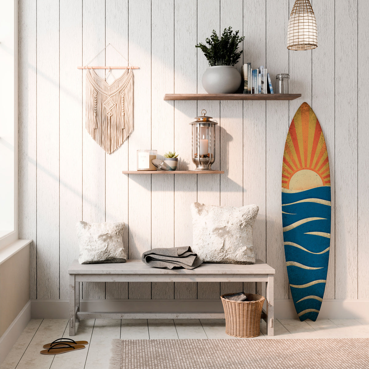 SUNNY SLIDE Surfboard Decorative Panel