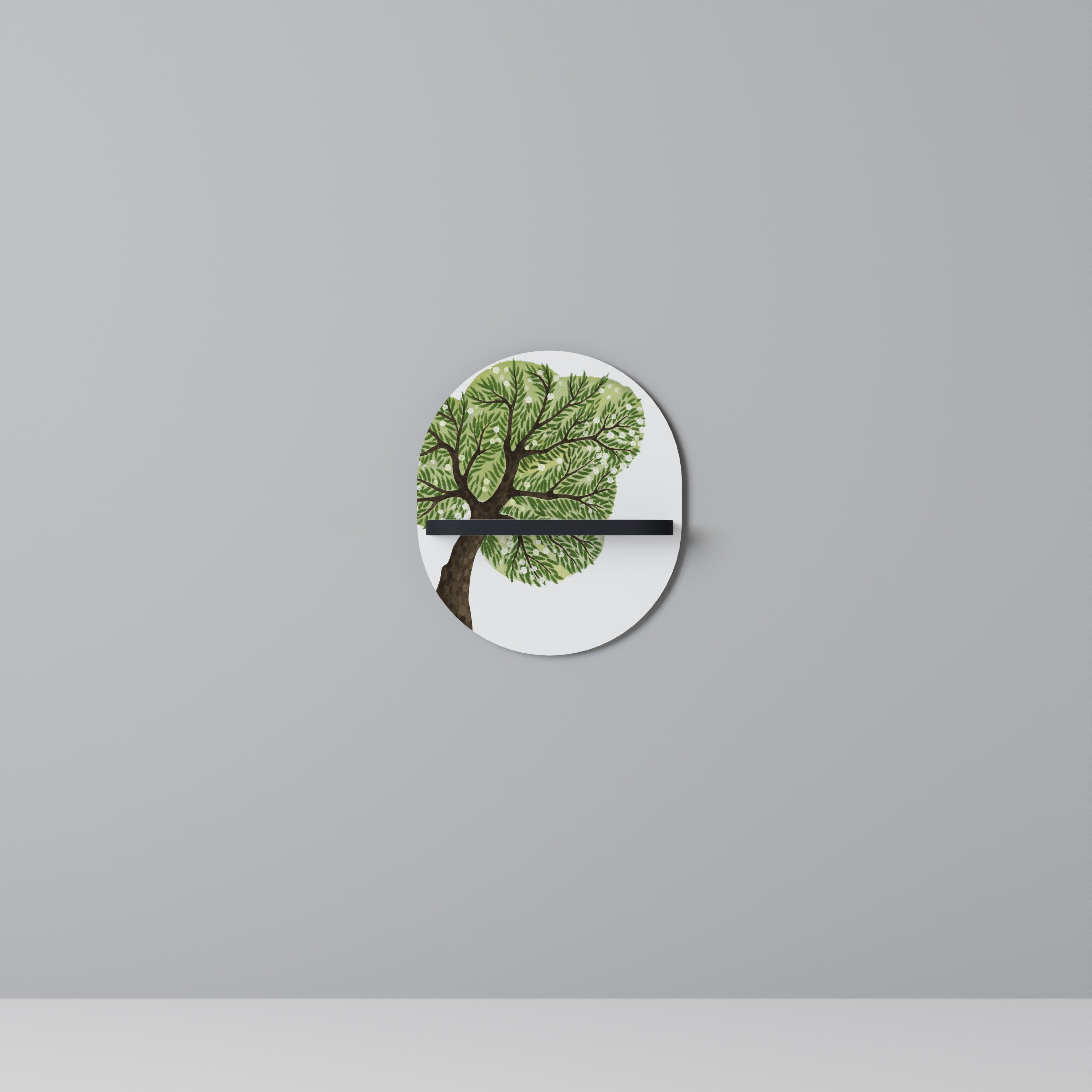 Étagère d'art ovale WILDERNESS DASH en finition noire