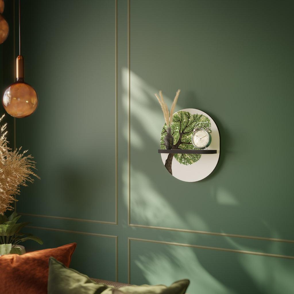 Étagère d'art ovale WILDERNESS DASH en finition noire