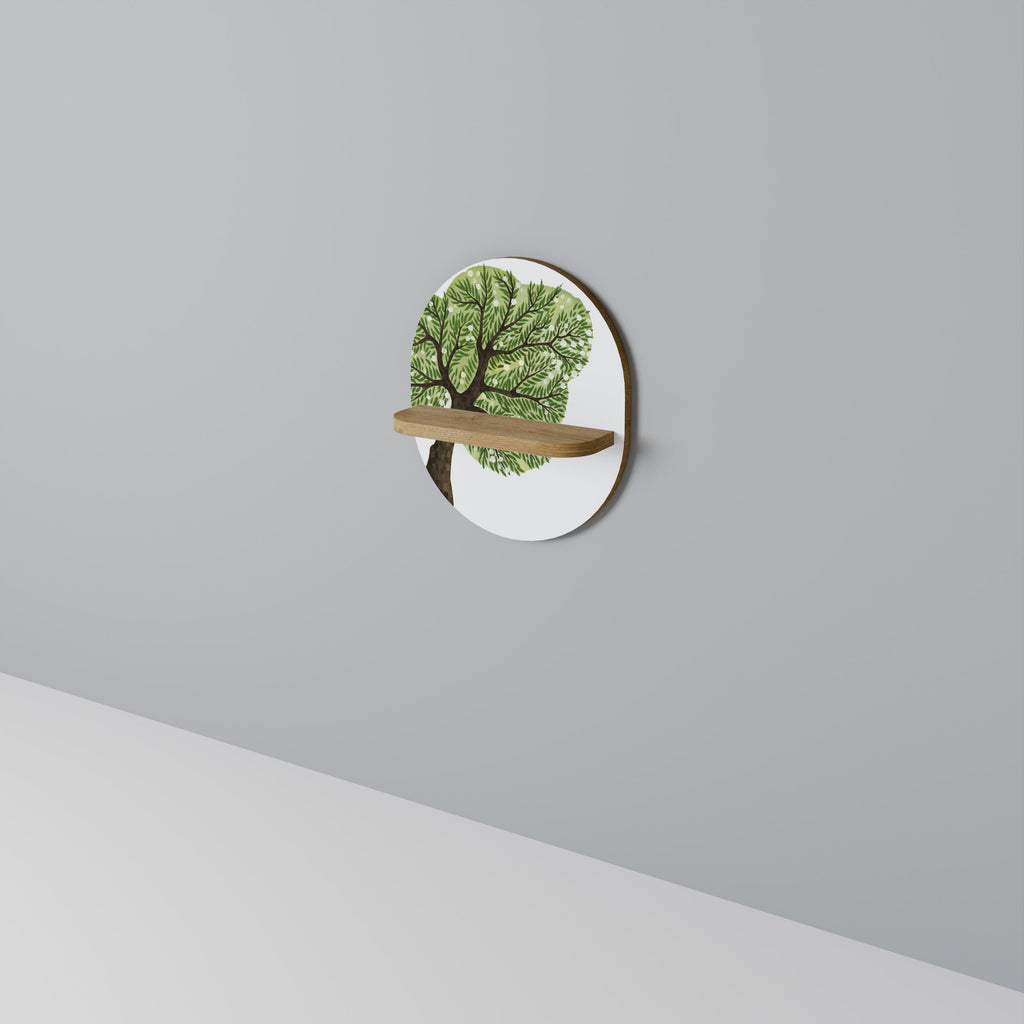 Étagère d'art ovale WILDERNESS DASH effet chêne