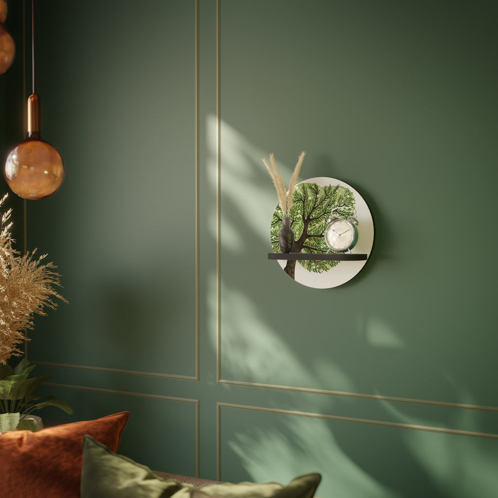 Étagère d'art ronde WILDERNESS DASH en finition noire