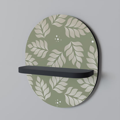 LEAVES ON GREEN Art Shelf