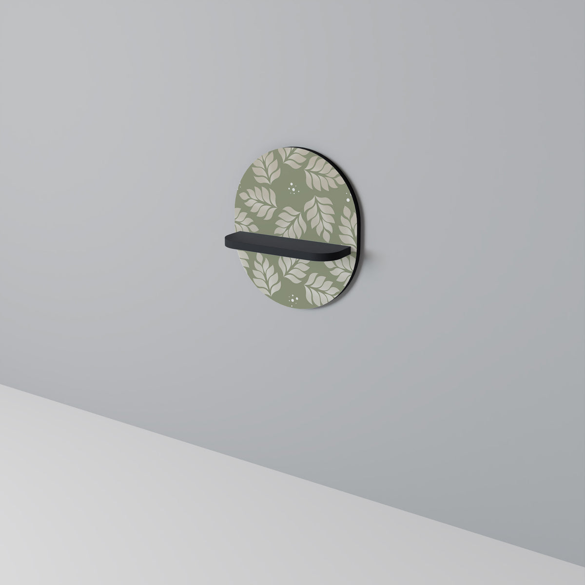 LEAVES ON GREEN Art Shelf