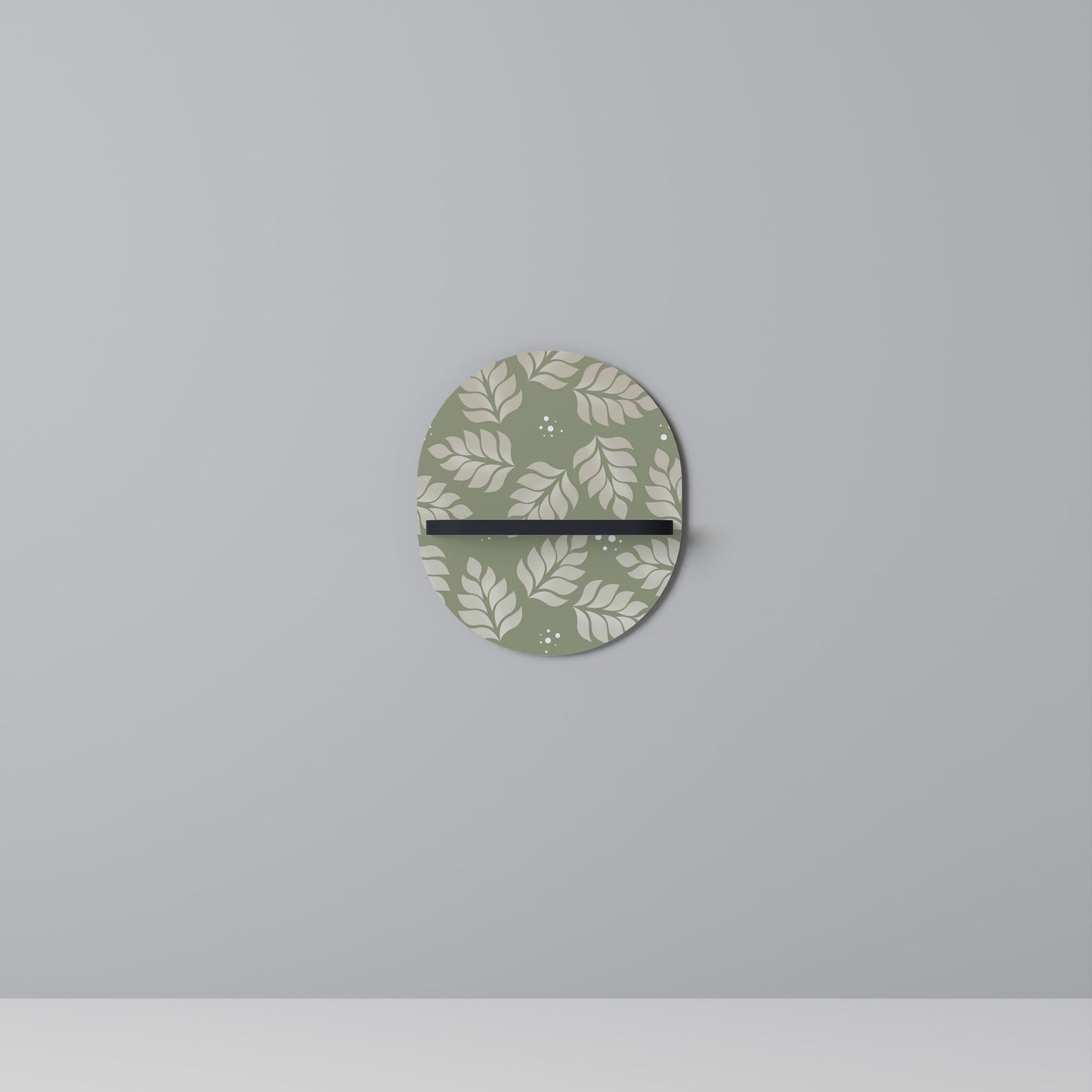 LEAVES ON GREEN Art Shelf