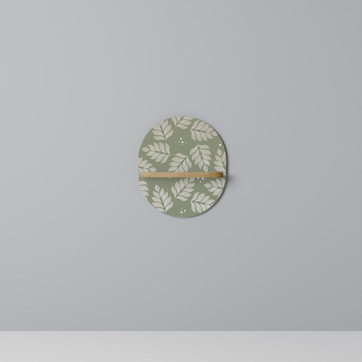 LEAVES ON GREEN Art Shelf