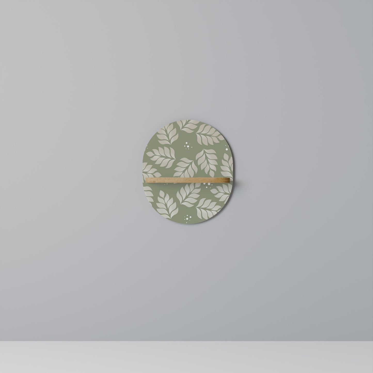 LEAVES ON GREEN Art Shelf