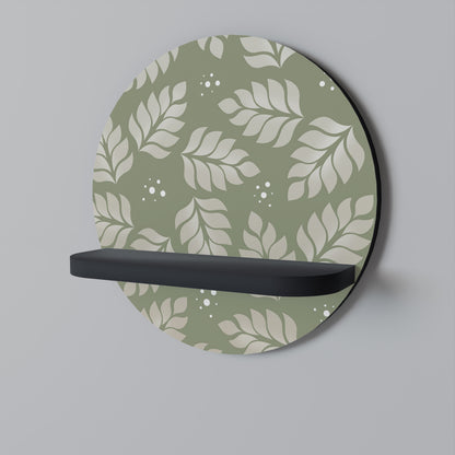LEAVES ON GREEN Art Shelf
