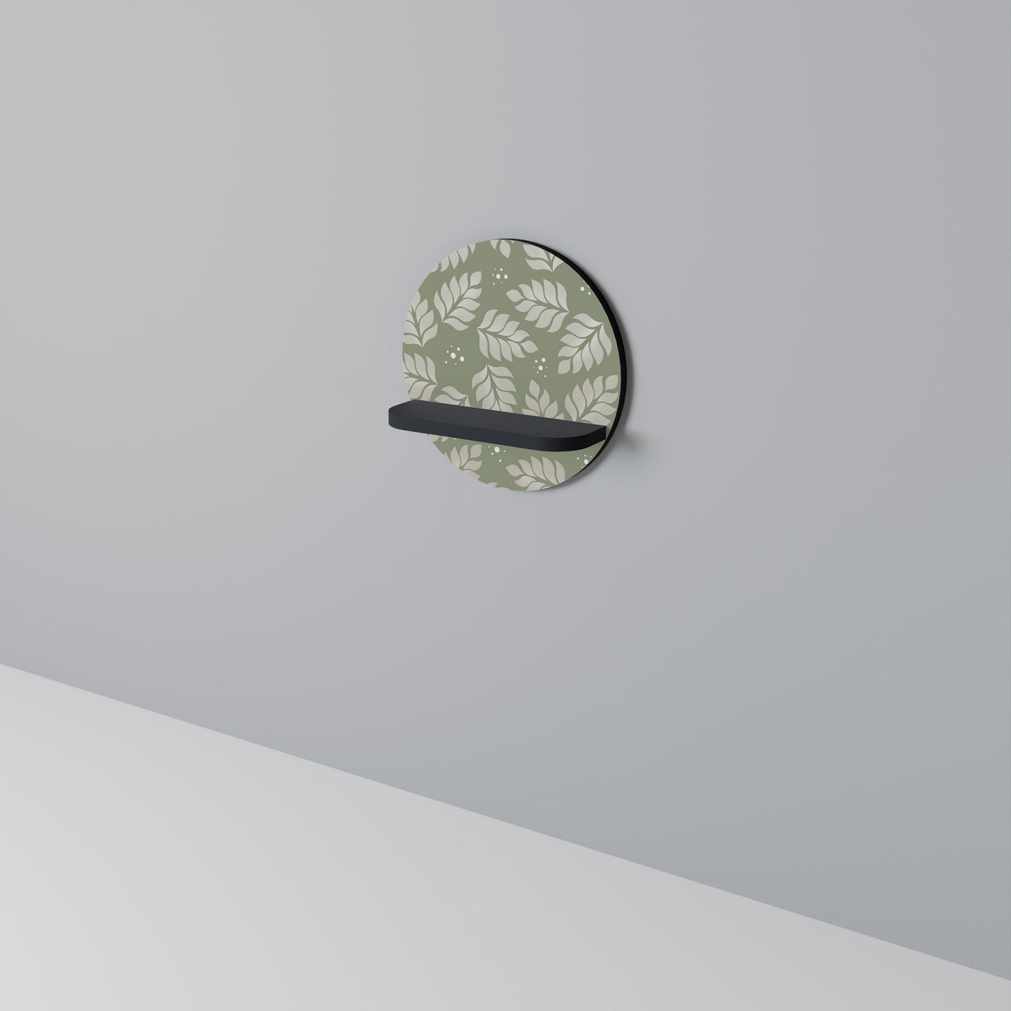 LEAVES ON GREEN Art Shelf