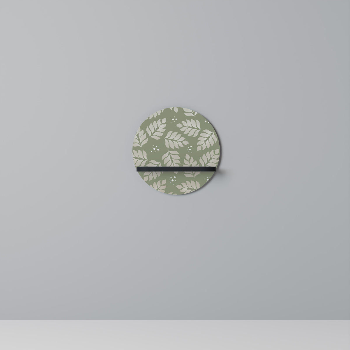 LEAVES ON GREEN Art Shelf