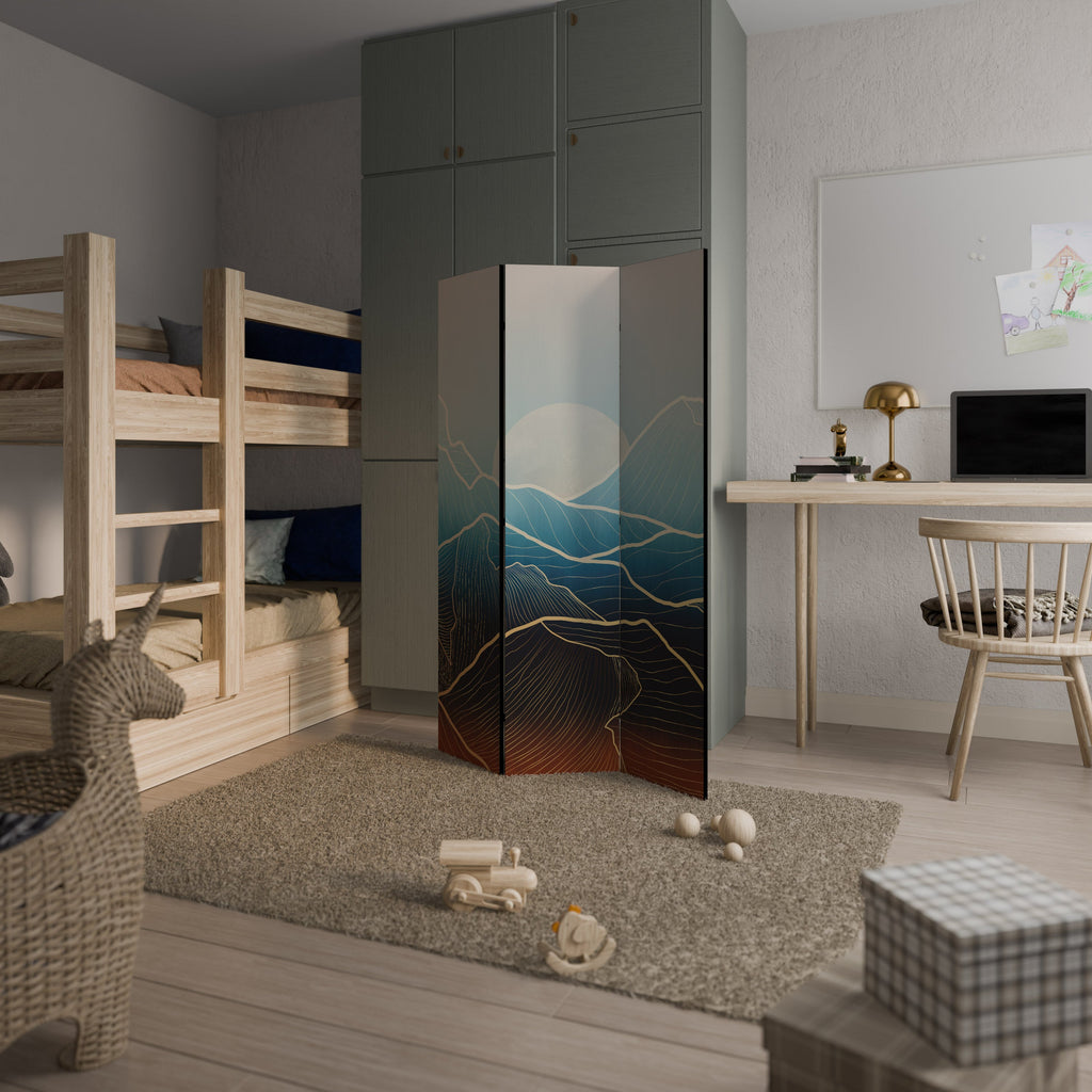 Séparateur de pièce décoratif à 3 panneaux LUNAR SECRETS