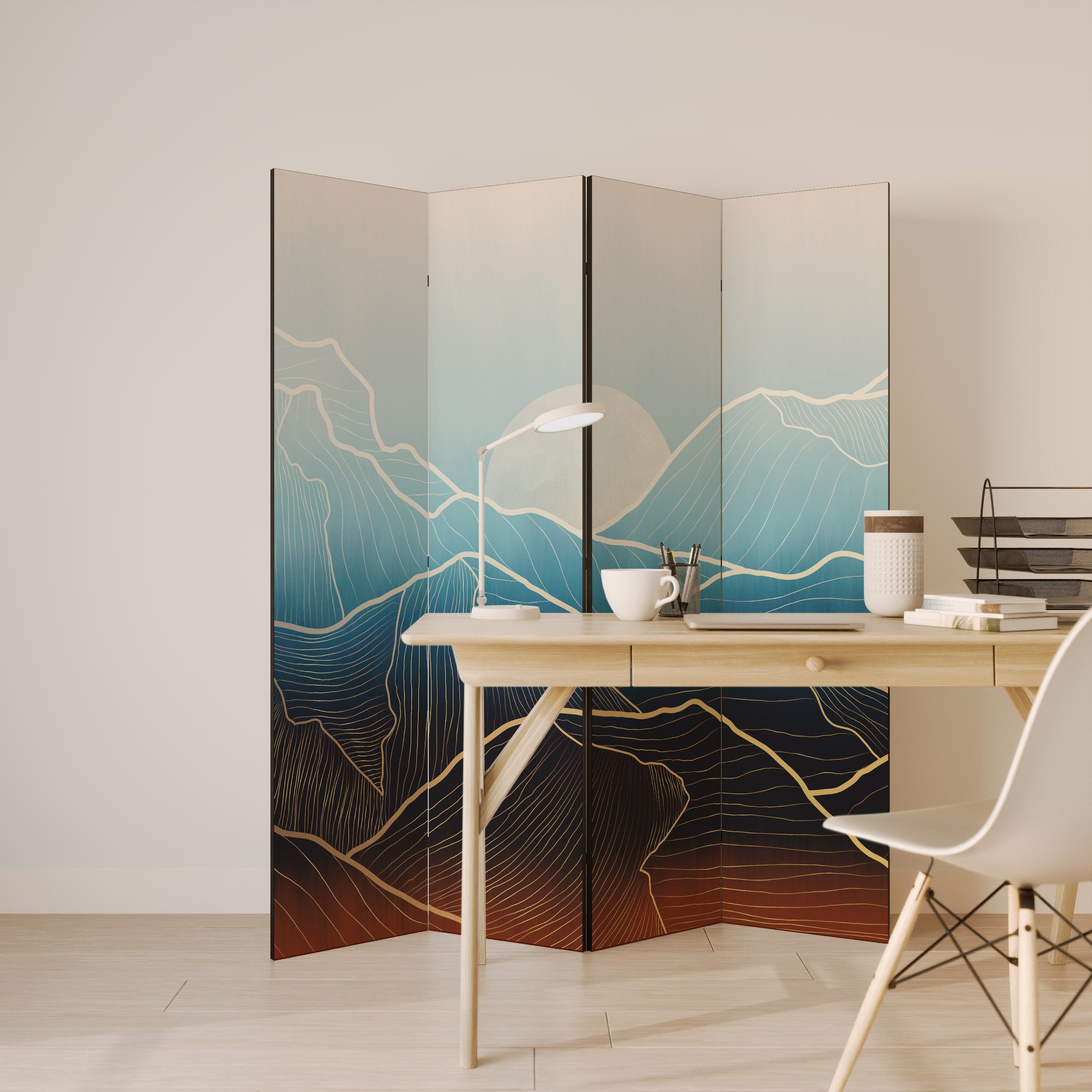 LUNAR SECRETS 4-Panel Room Divider