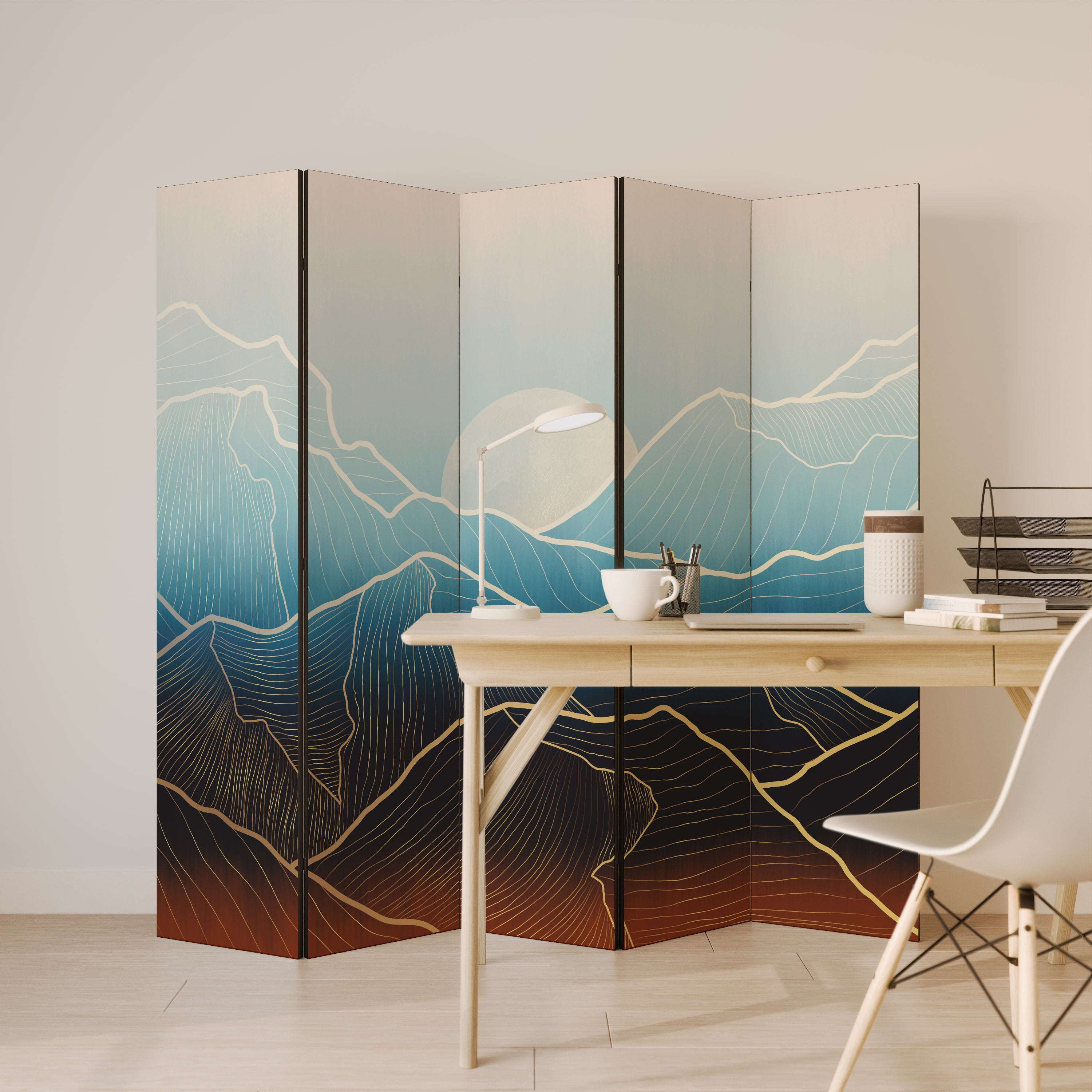 LUNAR SECRETS 5-Panel Room Divider