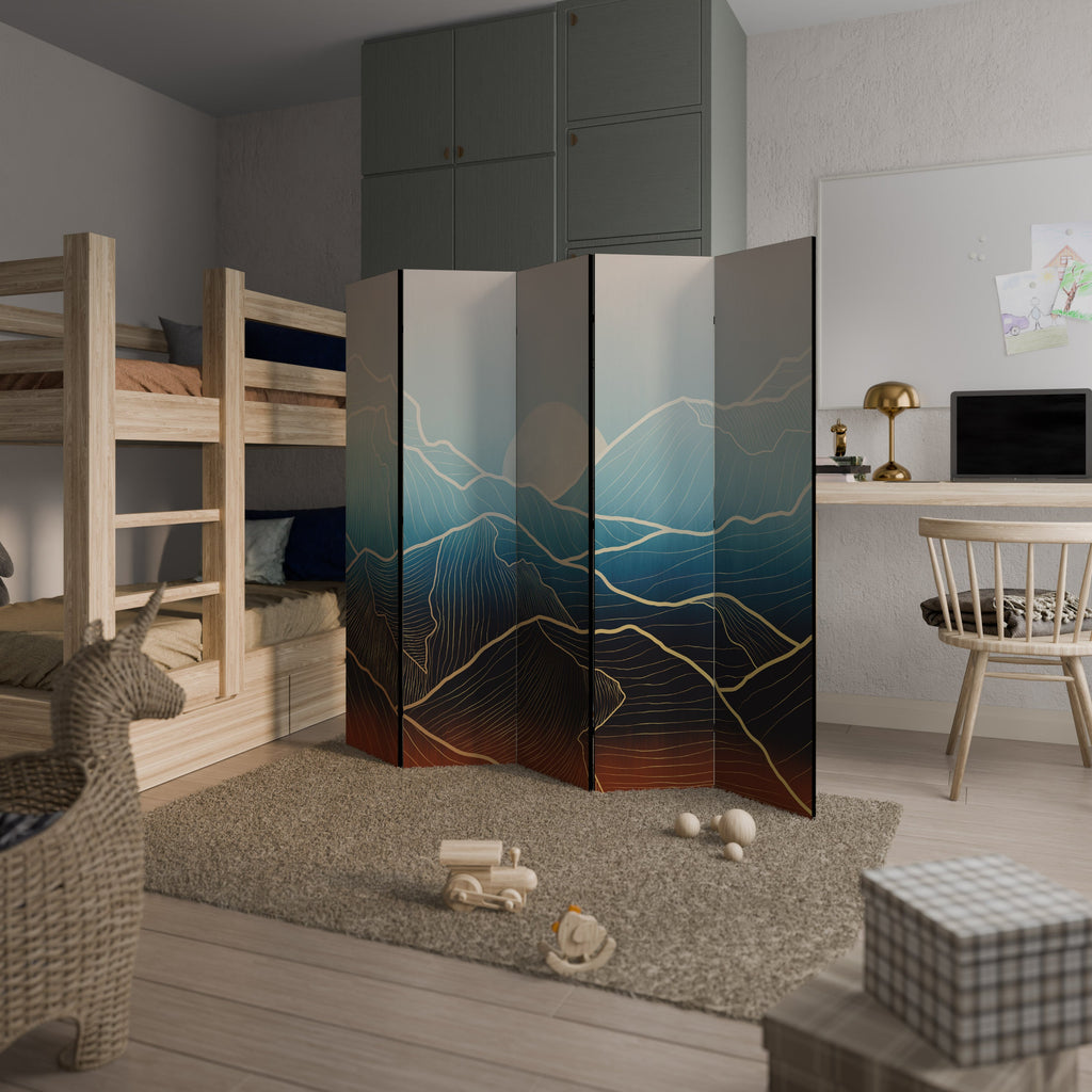 Séparateur de pièce décoratif à 5 panneaux LUNAR SECRETS