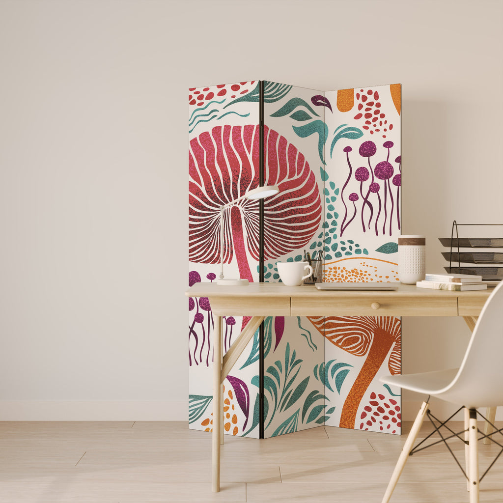 Cloison décorative à 3 panneaux FUNGUS FANTASY