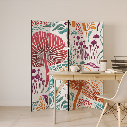 FUNGUS FANTASY 4-Panel Room Divider