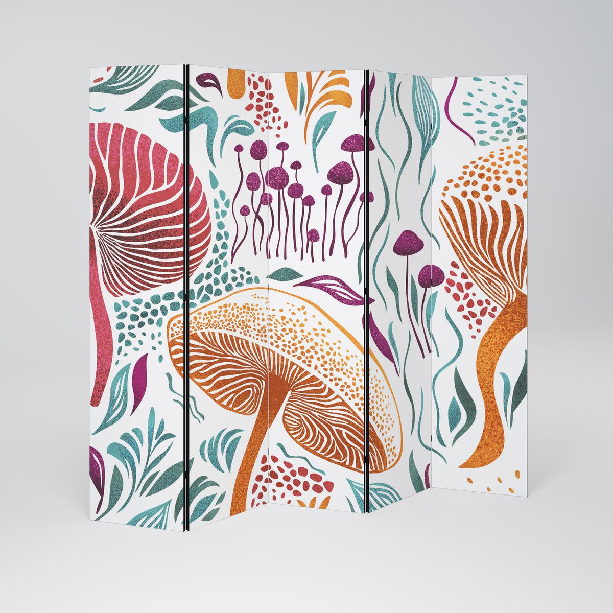 FUNGUS FANTASY 5-Panel Room Divider