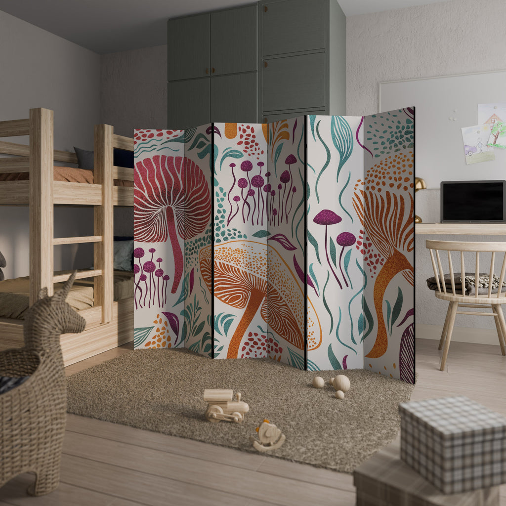 Cloison décorative à 6 panneaux FUNGUS FANTASY