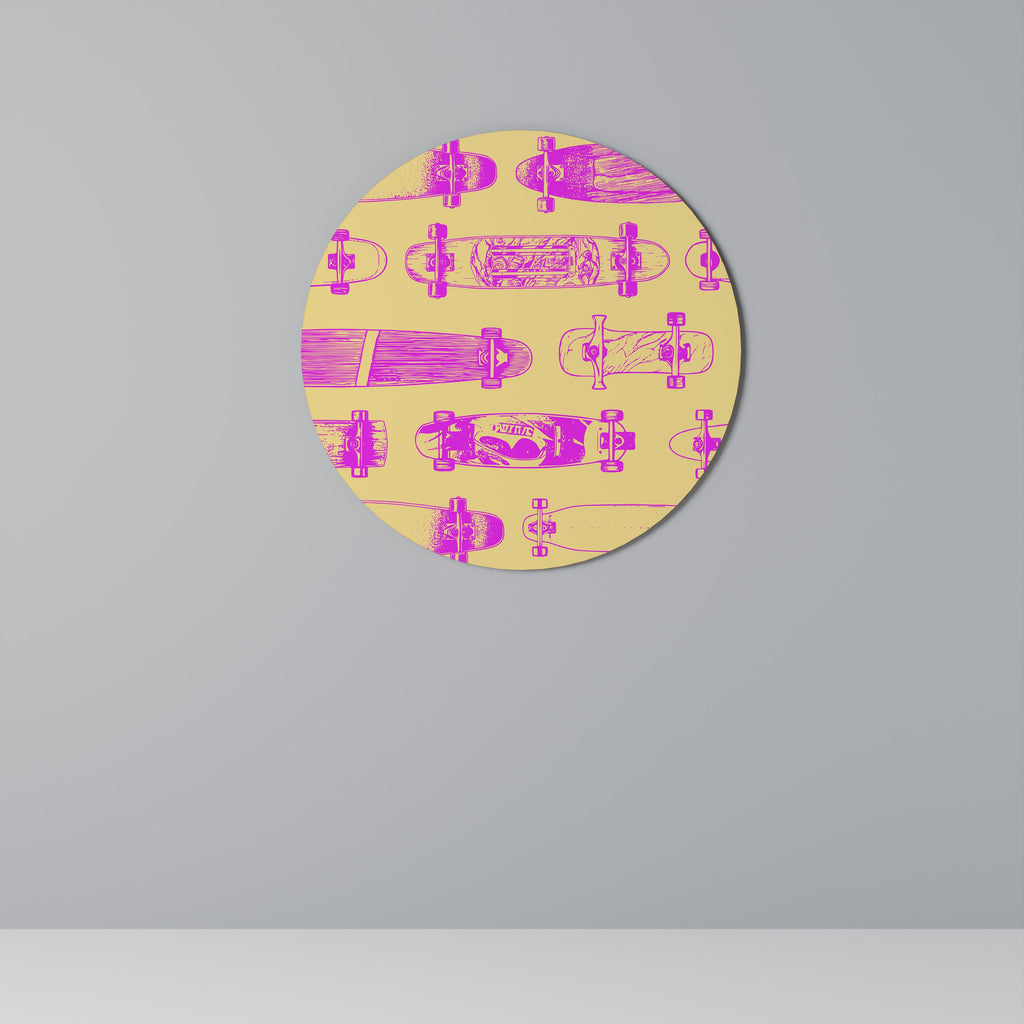 SKATEBOARD ARTISTRY Art mural rond