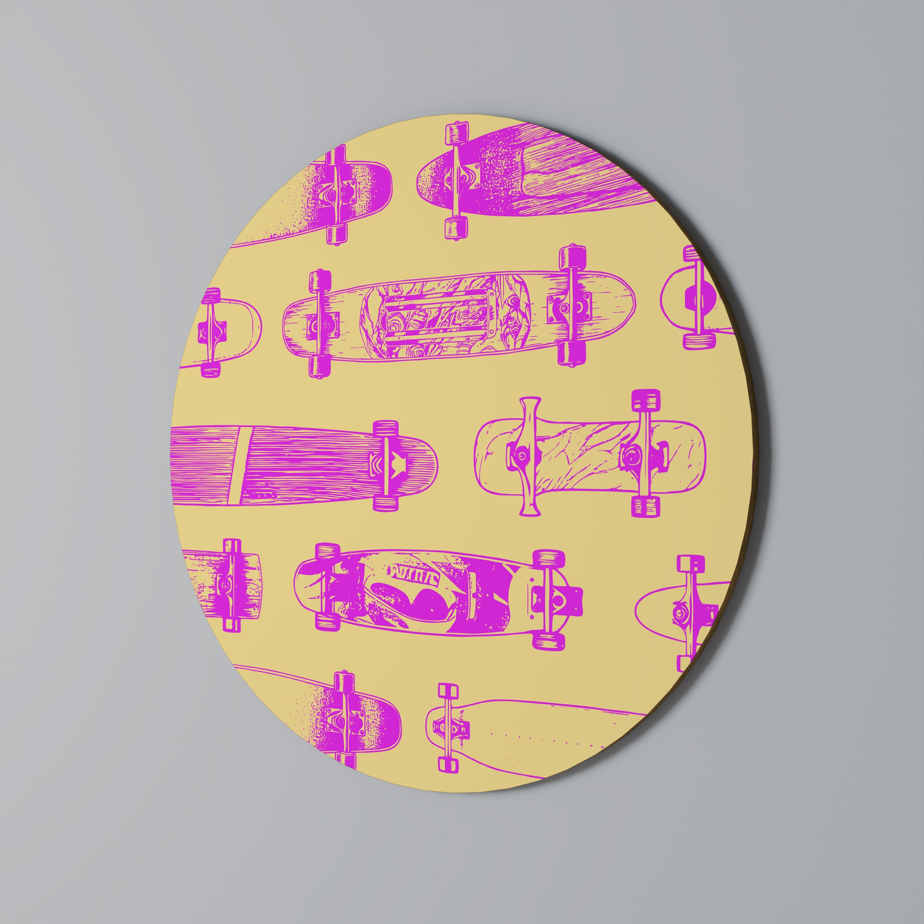 SKATEBOARD ARTISTRY Art mural rond