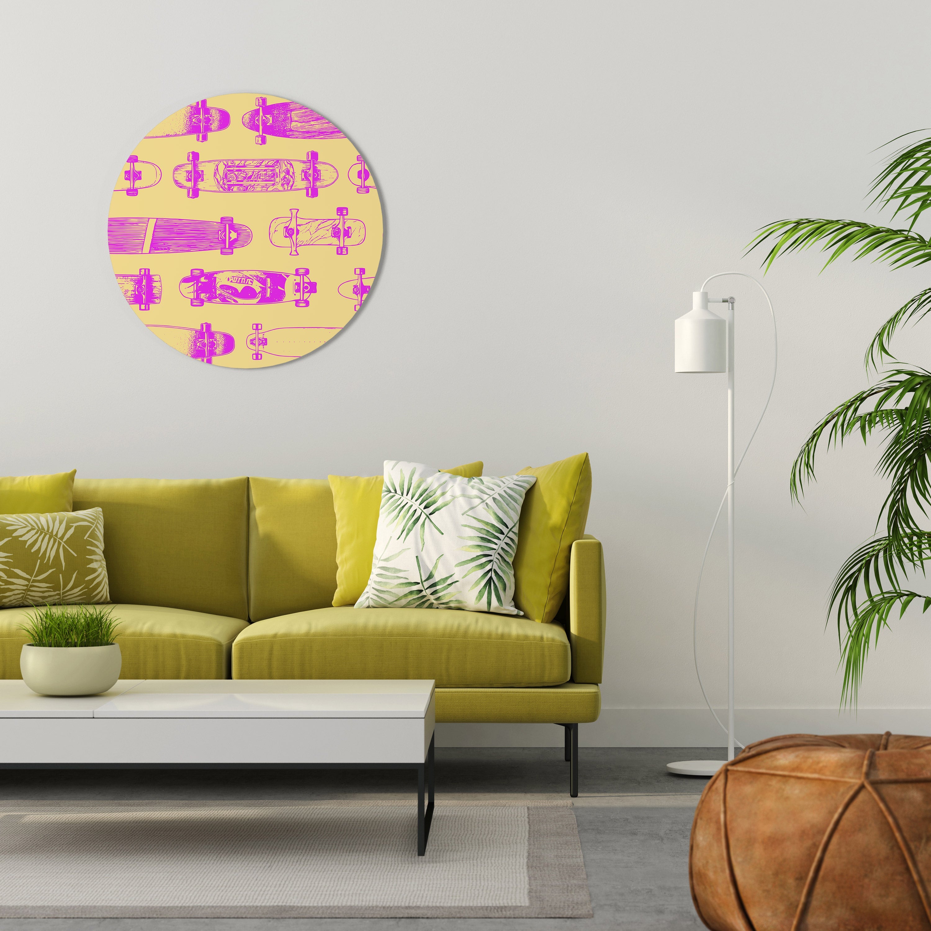 SKATEBOARD ARTISTRY Art mural rond