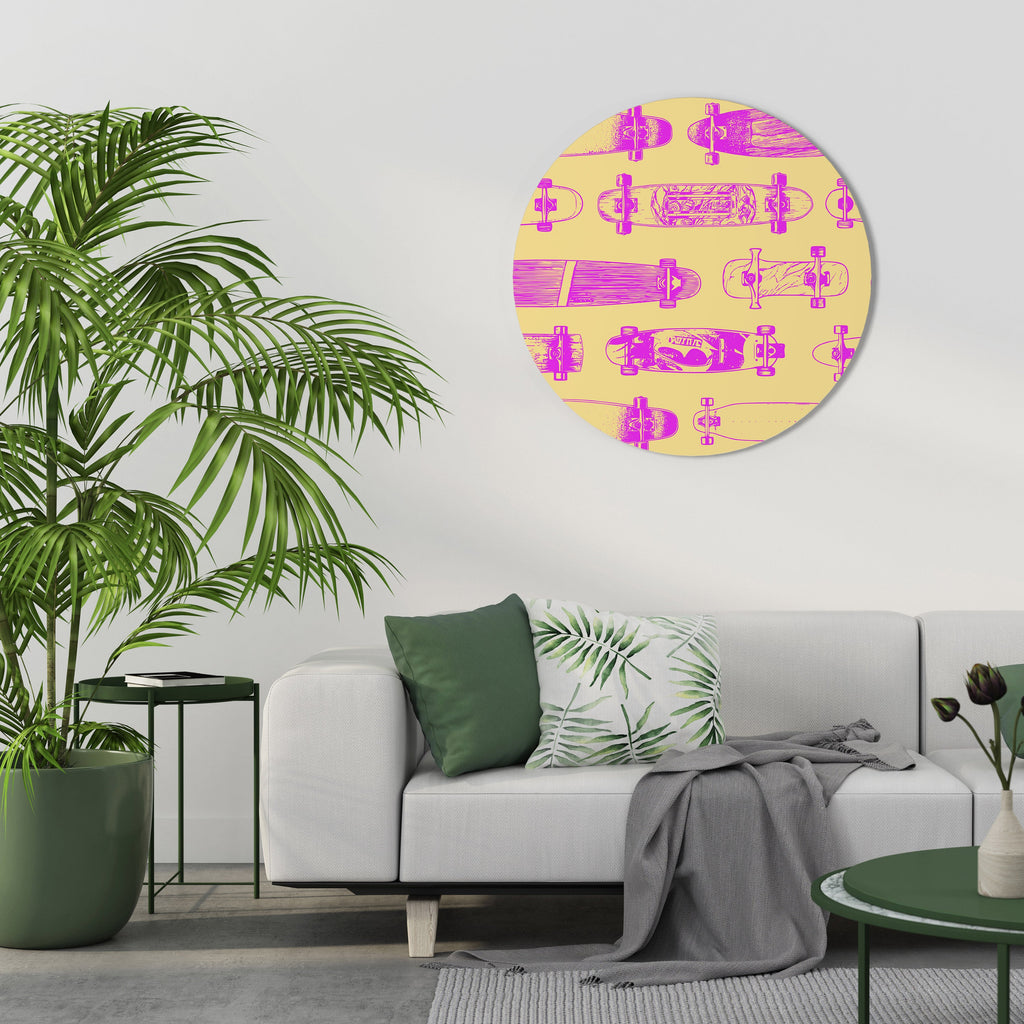 SKATEBOARD ARTISTRY Art mural rond