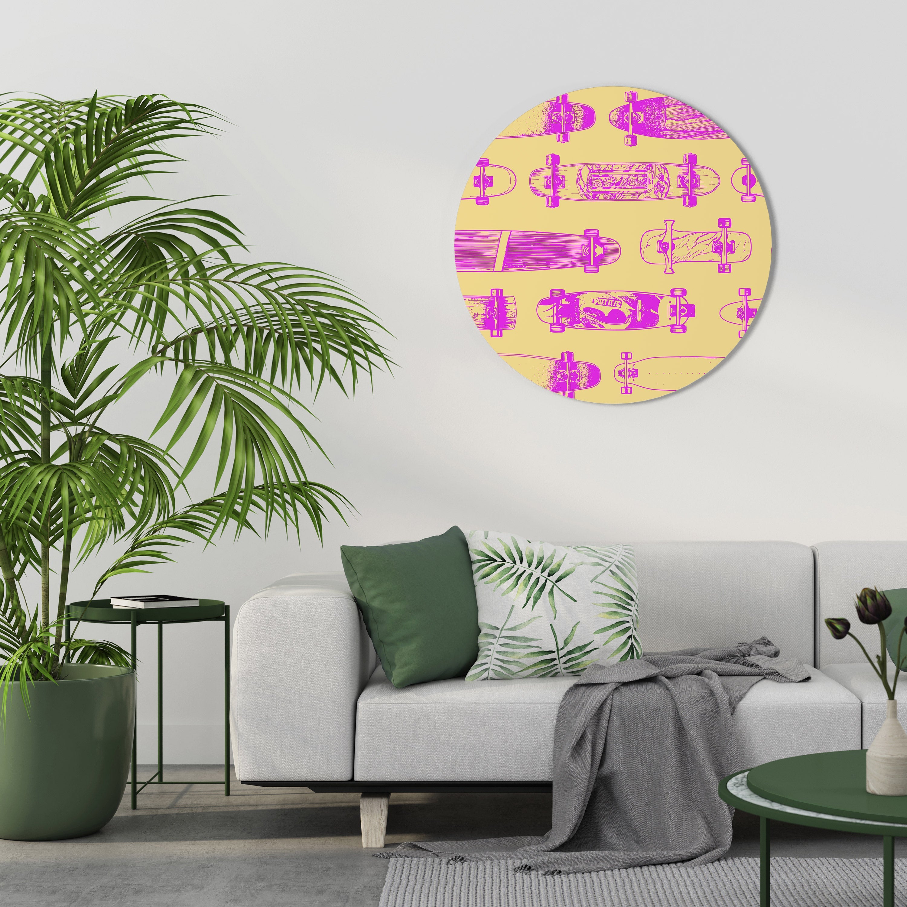 SKATEBOARD ARTISTRY Art mural rond