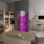 SKATEBOARD MAGENTA 3-Panel Room Divider