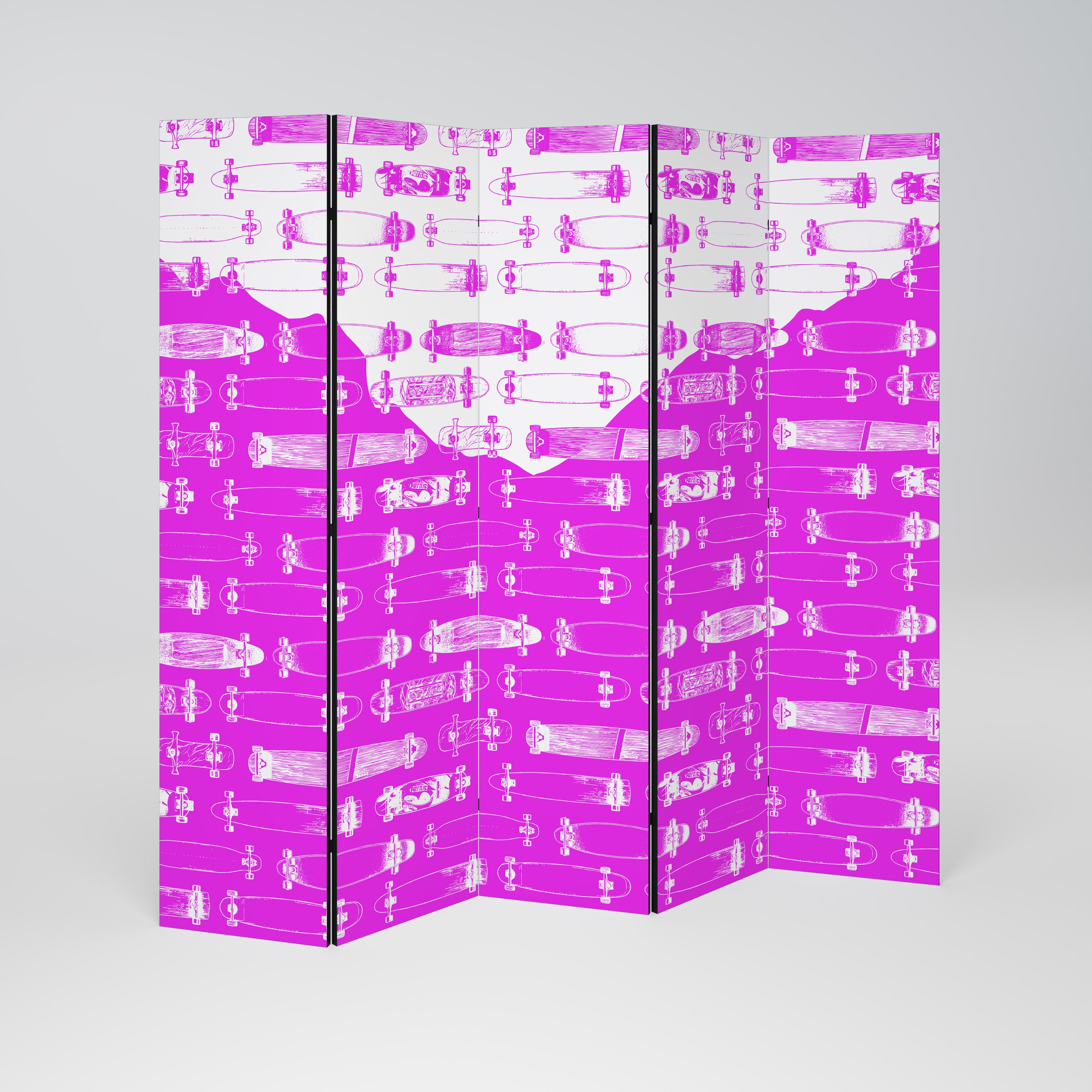 SKATEBOARD MAGENTA 5-Panel Room Divider