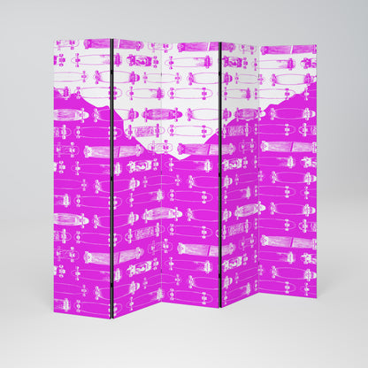 SKATEBOARD MAGENTA 5-Panel Room Divider
