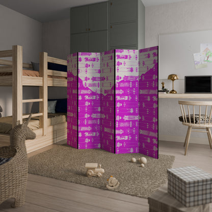 SKATEBOARD MAGENTA 5-Panel Room Divider